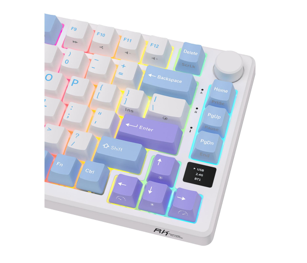 Royal Kludge RK-M75 Taro Milk K Silver switch - 1455777 - zdjęcie 4